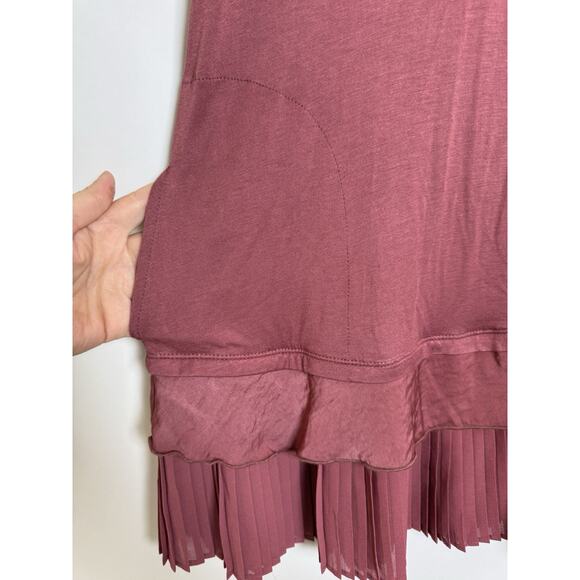 LOGO Lori Goldstein Button Cardigan Long Sleeve Maeve Stretch Jersey Ruffle Hem - Picture 4 of 7